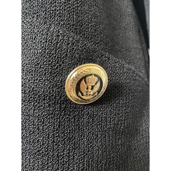 St John Santana Knit Open Jacket Cardigan Sweater Blazer Black Long Slee… - Picture 5 of 8